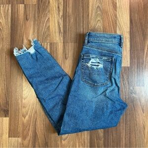 American Eagle Outfitters Ripped Blue Skinny Jeans
